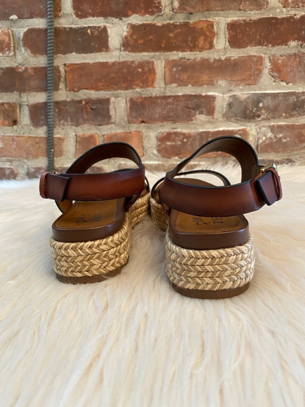Naturalizer Patience Platform Brown Leather Sandals, Size 9.5 - Picture 11 of 16